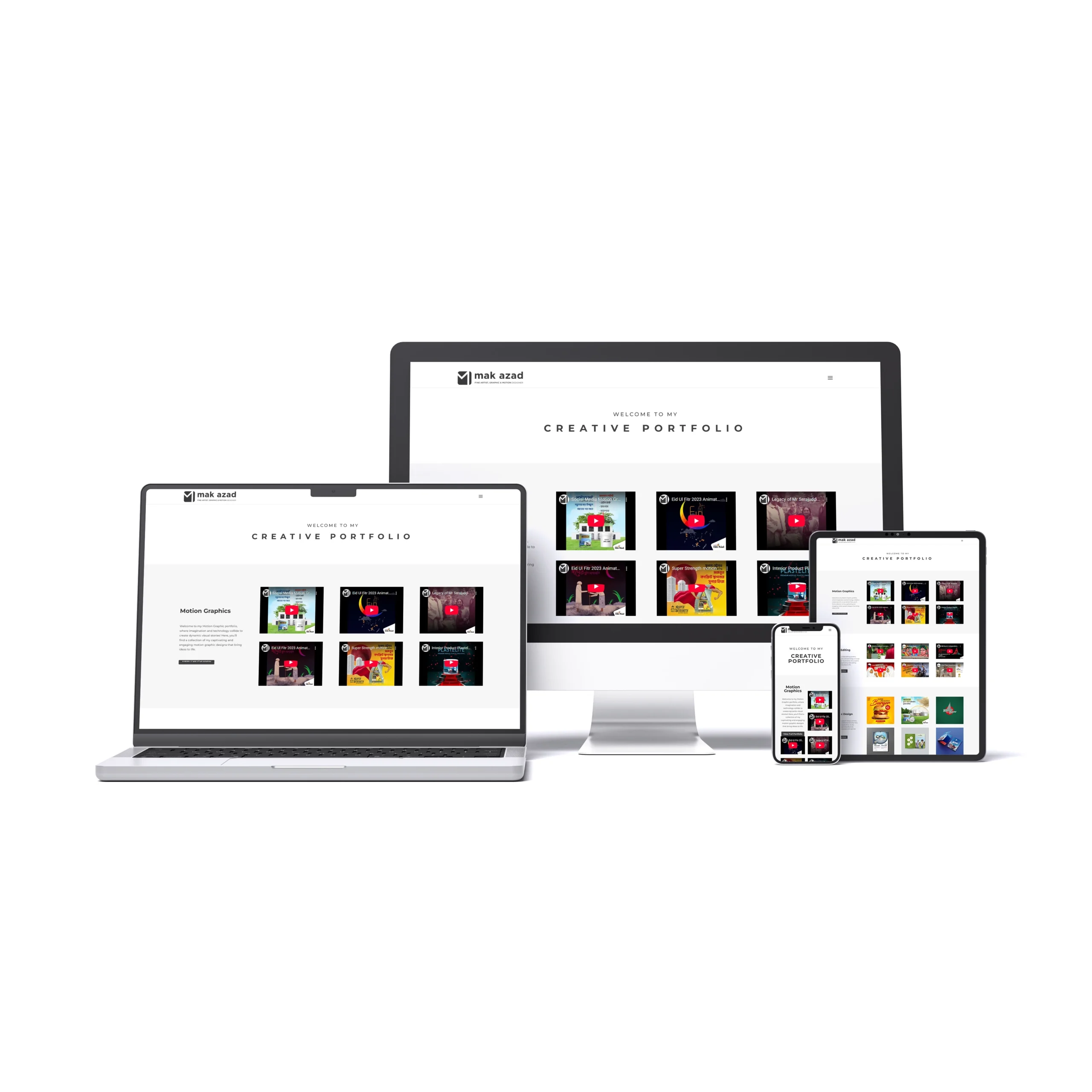 Makazad.net a creative portfolio website design and development