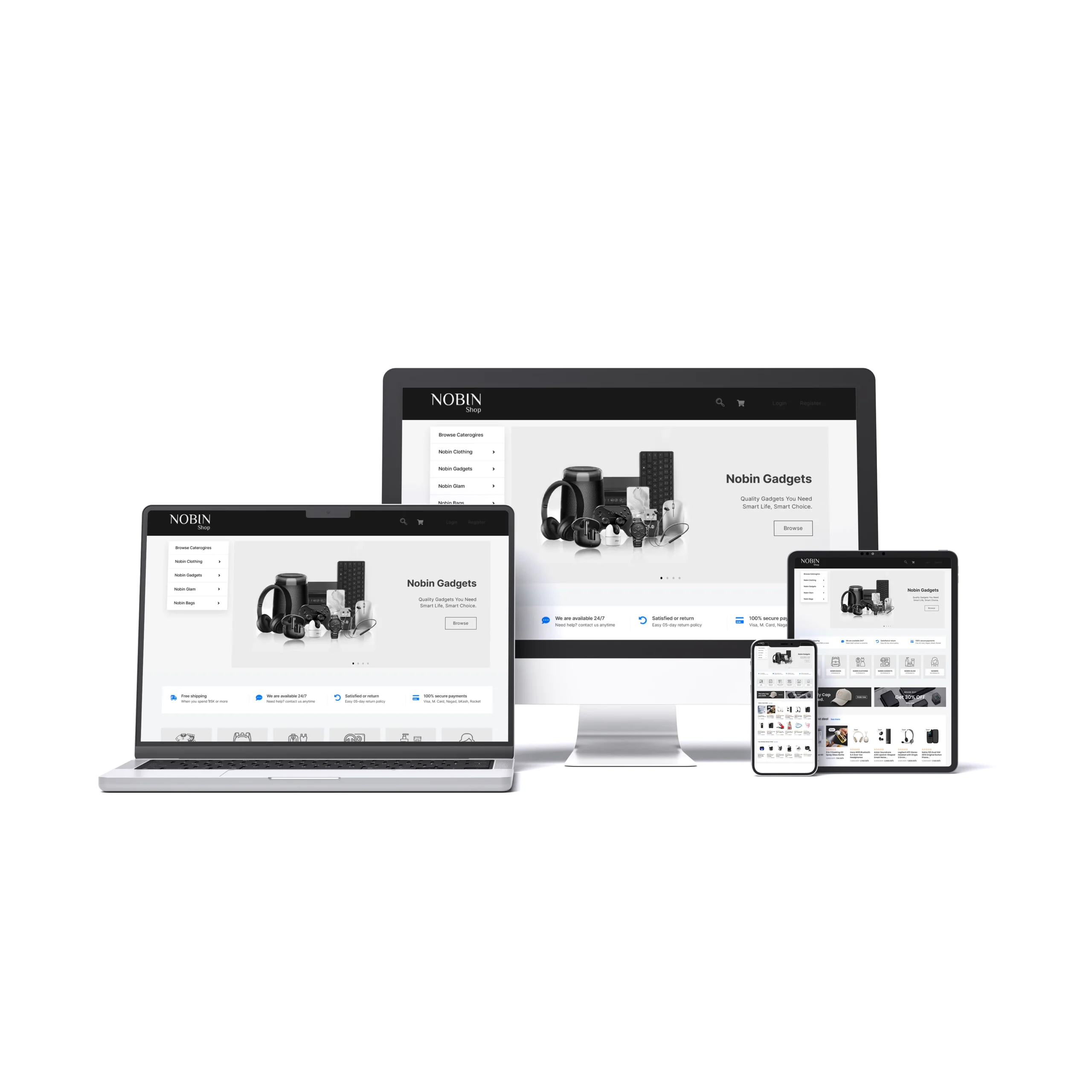 nobinshop.com E-commcerce Website in Bangladesh 1 X 1